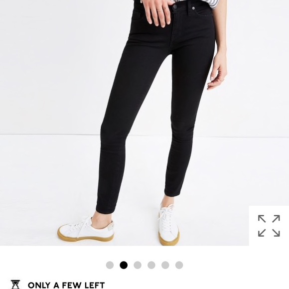 NEW Madewell black frost jean denim 8” skinny - Picture 3 of 7